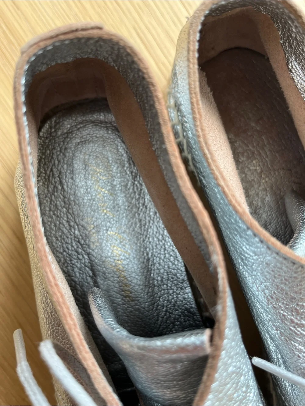 Robert Clergerie Metallic Silver Espadrille Lace-Up Shoes
